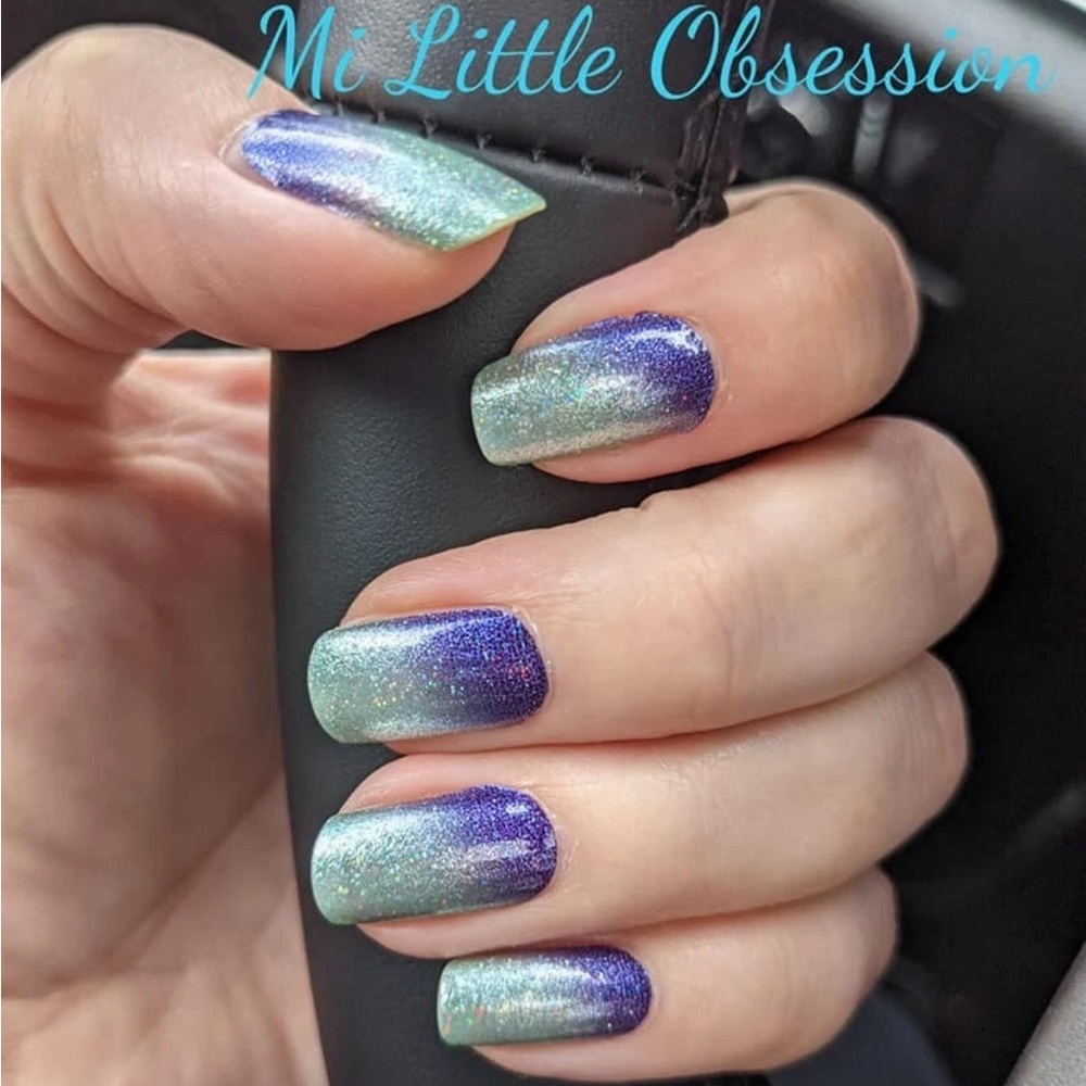 *Retired* Color Street: Mi Little Obsession | Mint Green Purple Gradient Glitter - Picture 6 of 16